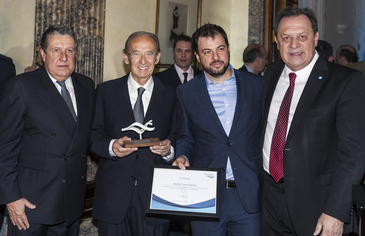 Ramón Puerta, Nicolás Catena Zapata, Valentín Díaz Gilligan y Gustavo Santos